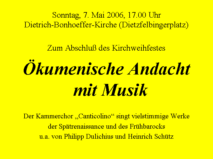 Plakat vom 7. Mai 2006